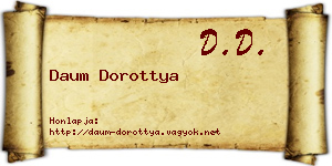 Daum Dorottya névjegykártya